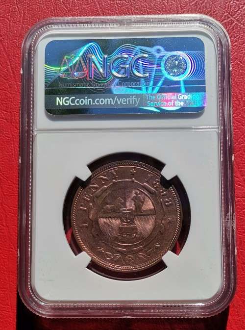 ZAR 1898 1D PENNY. NGC MS64BN. ABSOLUTELY BEAUTIFUL COIN.
