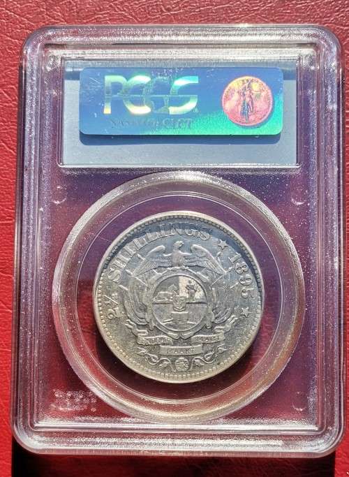 ZAR 1895 HALF CROWN. PCGS. XF40.