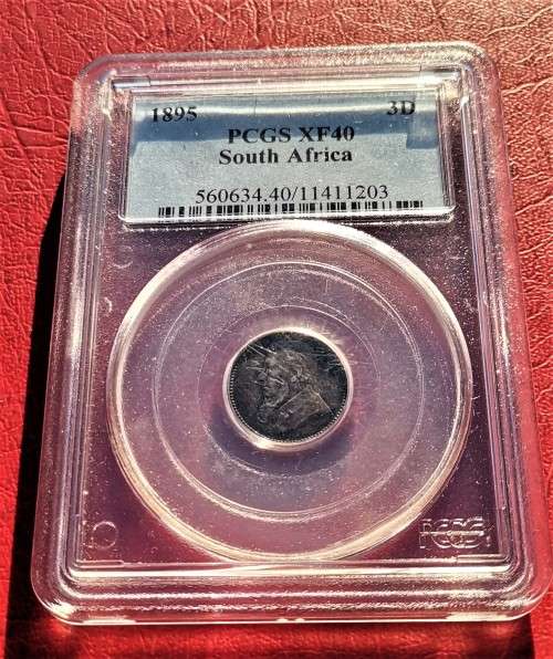 ZAR 1895 3P. PCGS XF40.