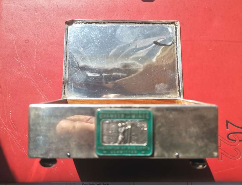 SAM 925 STERLING SILVER CIGAR CASE. 1959. WEIGHT: 306 GRAMS. STAMPED.