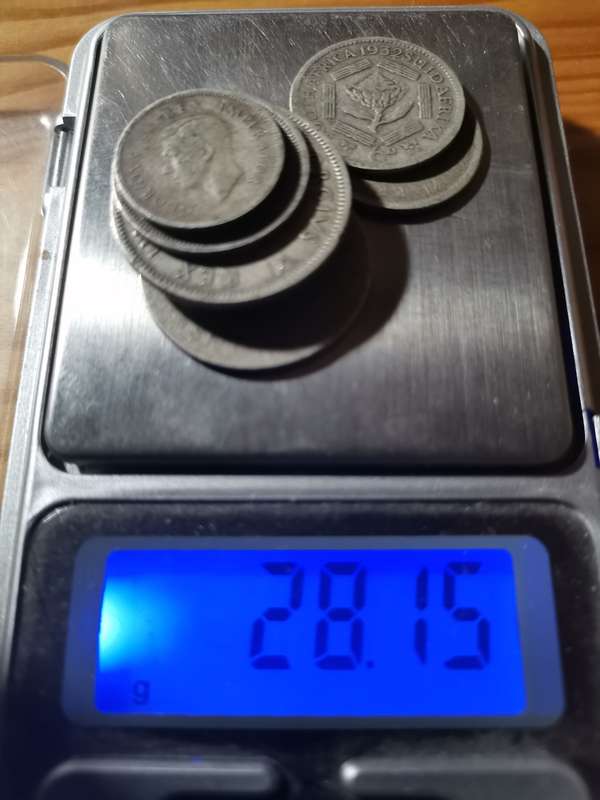 COLLECTION OF 80% SILVER CONTENT SA COINS. ONE BID.