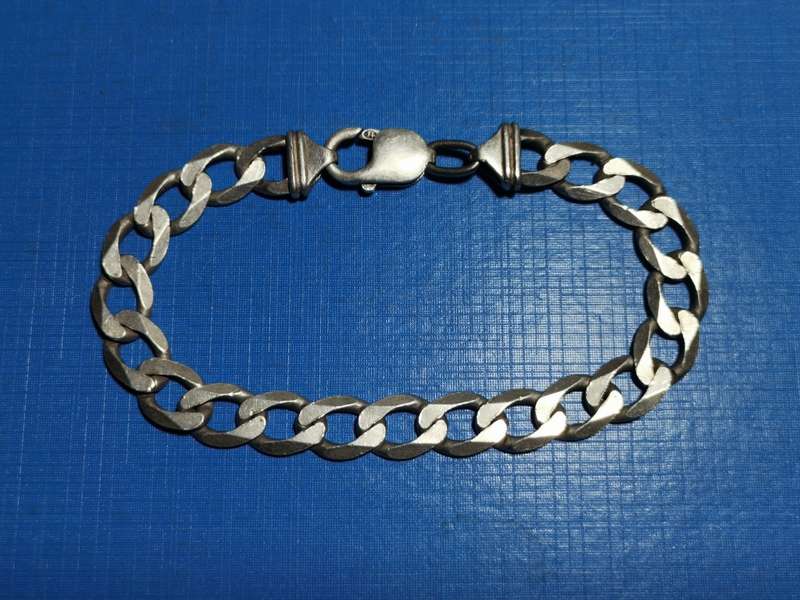 925 SILVER MEN`S BRACELET. WEIGHT: 23.16 GRAMS.