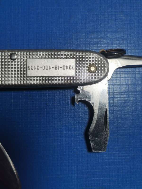 SAW / SADF ISSUE SILVER ALOX VICTORINOX POCKET KNIFE WITH NATO NUMBER