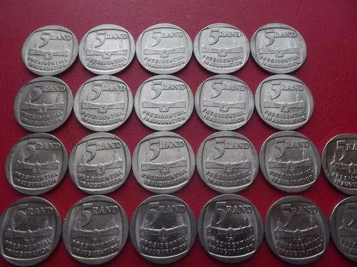 22 x Quality Circ. 1994 Presidential Inauguration R5 coins  Bid per R5 to take all.