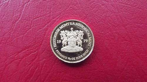 GOLD!!!  A 1/10th oz Fine Gold Medallion of 1979 by the SA Historical Mint.  NEVER SEEN BEFORE!!!