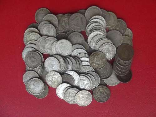 SILVER BULLION SALE!!!  100 x SA Union Tickeys / 3p - 50% Silver!!!  Bid per 3p to take all!!!