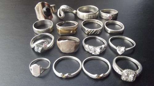 A BIG COLLECTION OF SILVER RINGS - 54.70 grams!!!  ALL FOR ONE BID!!!