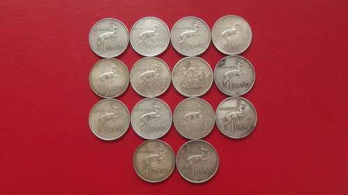 14 x RSA 1960'S SILVER RANDS - BID PER COIN TO TAKE ALL.
