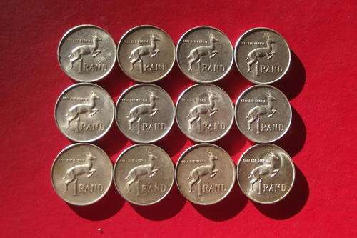 12 X RSA 1960'S SILVER RANDS. 80% SILVER. 15 GRAMS EACH.  EXCELLENT COND.  BID PER S1R TO TAKE ALL.