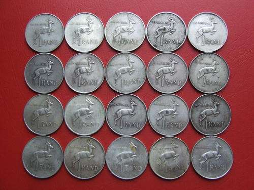 Silver Bullion Bulk Auction!  20 x Circulated Silver Rands!!!  Bid per R1 to take all.
