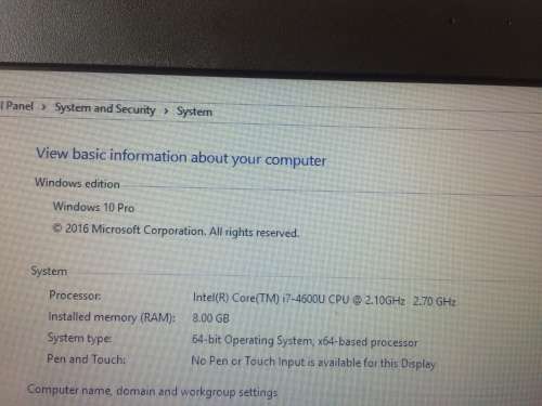 Silver Toshiba TECRA Z-40 i7 4th Gen 8GB 500 GB Laptop