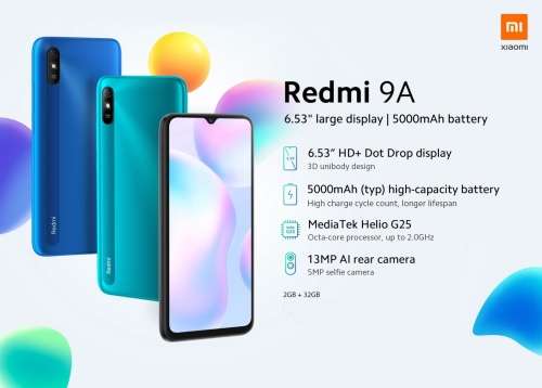 XIAOMI REDMI 9A - BOXED - LIKE NEW