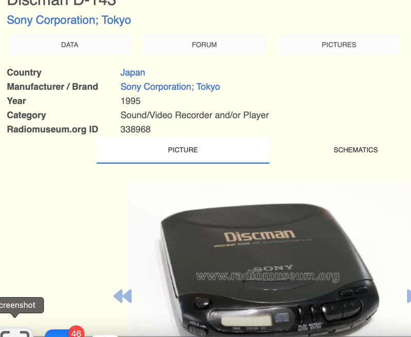 SONY DISCMAN D143 - NEW