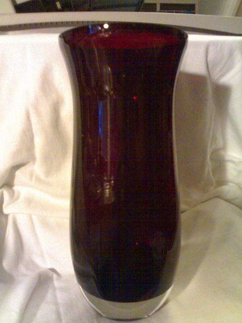 Vase - Large Deep Scarlet Glass Vase