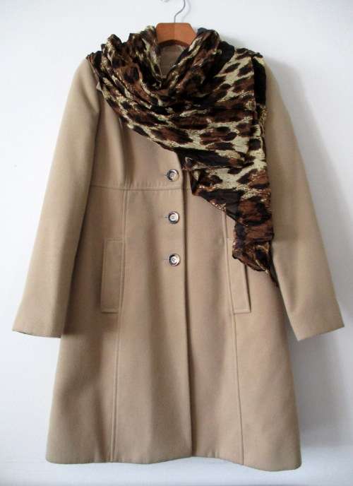 DANIEL HECHTER Camel Melton Coat Size 36