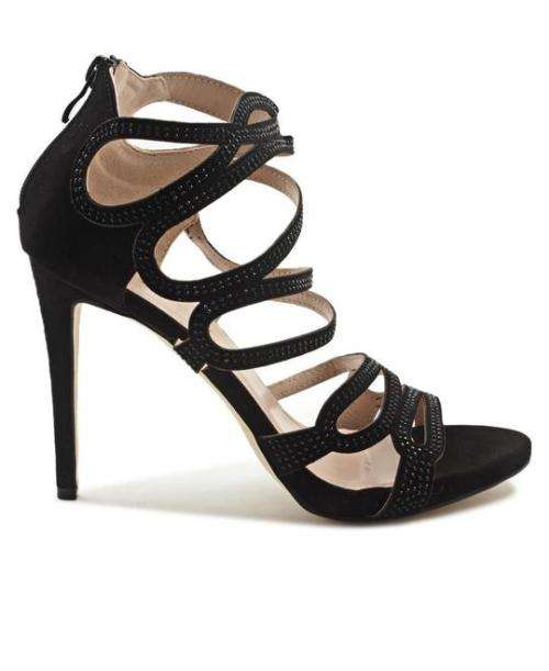 COMBO DEAL!!!  Sissy Boy Gladiator Heels - Black & Crossbody Bag