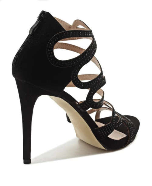 COMBO DEAL!!!  Sissy Boy Gladiator Heels - Black & Crossbody Bag