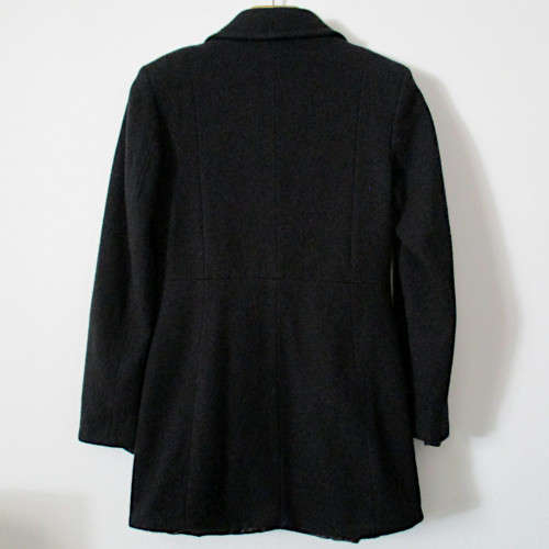 WOOLWORTHS BLACK WOOL MILITARY STYLE JACKET ~ FULLY LINED Size 10