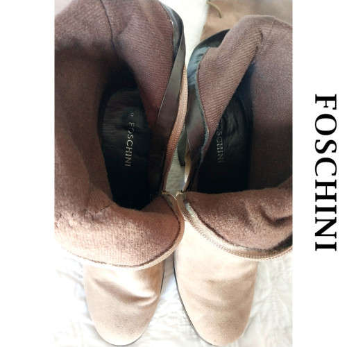 FOSCHINI OVER THE KNEE THIGH HIGH BOOTS (FAWN)