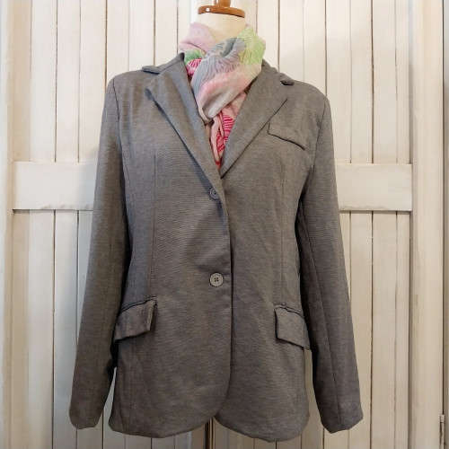 COTTON ON FULLY LINED GREY KNIT BLAZER