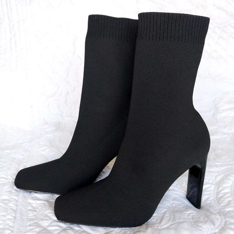 ZARA SOCK ANKLE BOOTS - BLACK