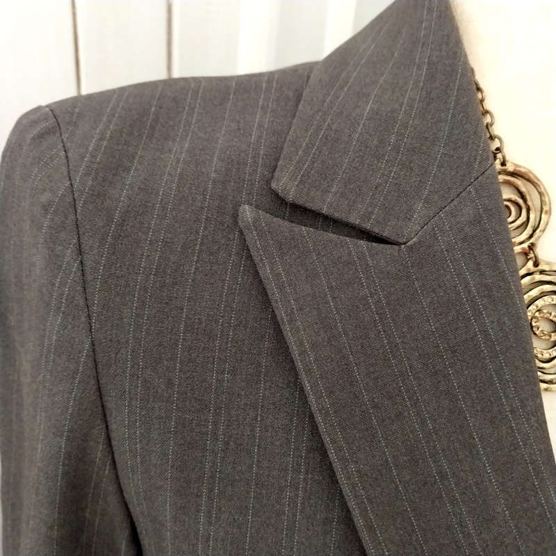 TRUWORTHS FINNIGANS PIN STRIPE BLAZER - DARK GREY