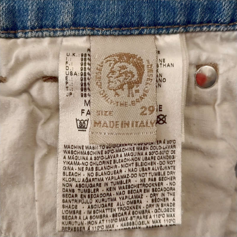 DIESEL LOUVELY MID-RISE STRETCH BOOTLEG JEANS W29 - VINTAGE WASH