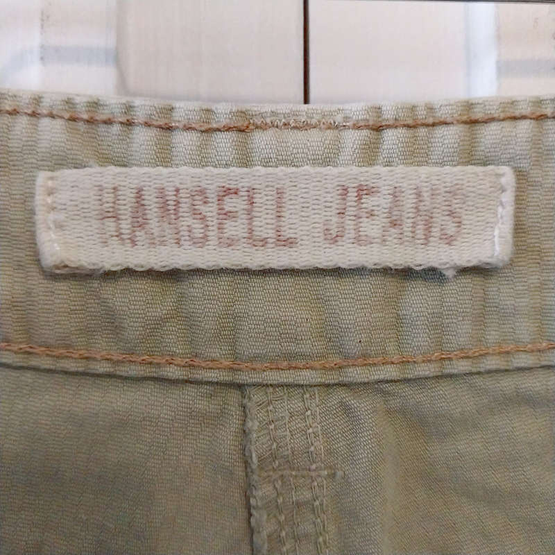 HANSELL JEANS LOW-RISE CARGO/UTILITY PANTS - KHAKI GREEN