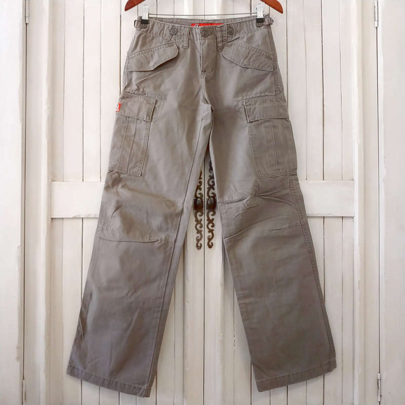 IMPORTED MOLECULE MID-RISE CARGO/UTILITY PANTS - GREY