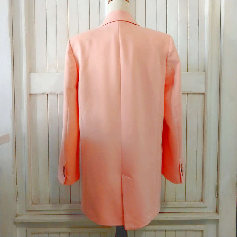 ZARA LONGLINE BLAZER - PEACH/PINK