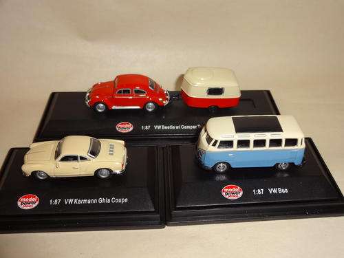 Assortment of Model Power 1:87 (HO Scale) die cast cars
