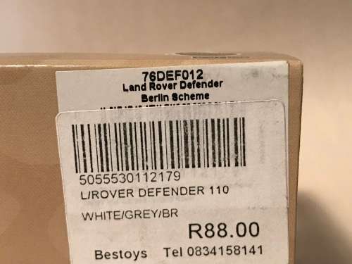 Oxford Diecast 76DEF012 Land Rover Defender Berlin Scheme
