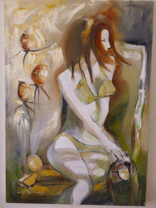 modern girl - masterpiece of lize behrens-well known artist- value!!!!!!!!