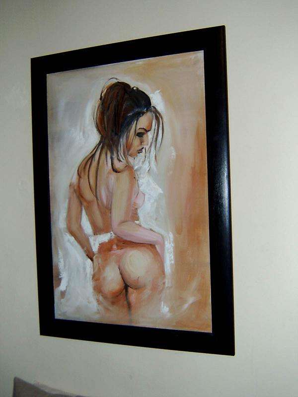 Nude - Very nice - framed - Reny Artist- Last week Auction special!!!! Big Painting