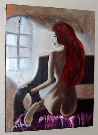 Artist - Lize Behrens - R - Red head - 80 cm x 60 cm x 4.5 cm - ready to hang