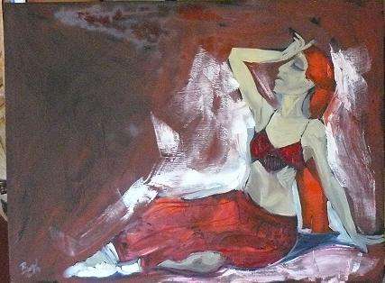 Egypt - Beth - very modern painting 80cm x 60 cm x 4.5 cm - ready to hang