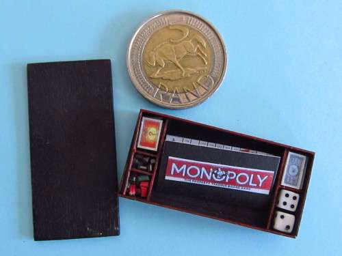 Dollhouse Miniature  Monopoly set - hand made