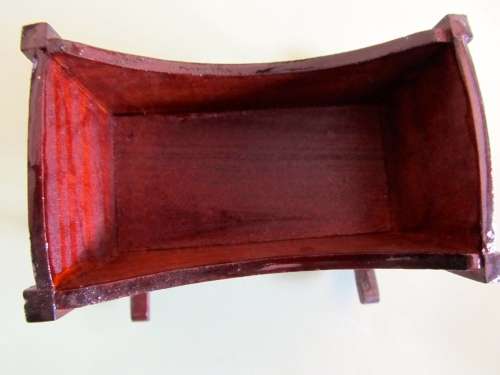 Dollhouse Miniature 1:12"  Wooden rocking crib - handmade