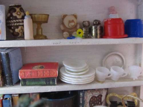 Dollhouse Miniature 1:24" 1/2 scale wooden handmade white elephant stall