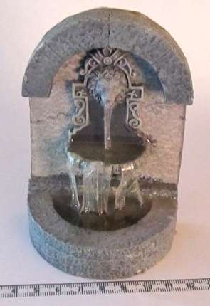 Dollhouse Miniature 1:12" courtyard fountain - hand made and painted