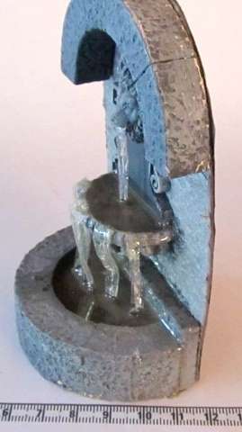 Dollhouse Miniature 1:12" courtyard fountain - hand made and painted