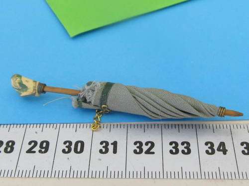 Miniature Dollhouse 1/12"  scale  rolled  up umbrella