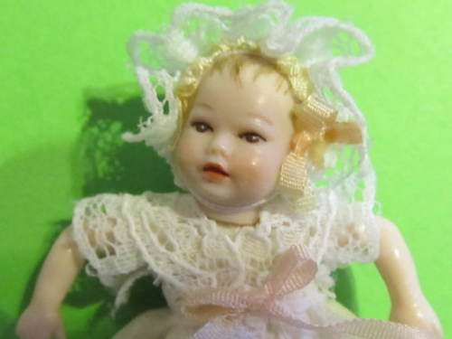 Miniature Dollhouse 1/12"  scale - Heifi Ott baby doll