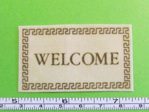 Miniature Dollhouse  1:12" scale - welcome mat