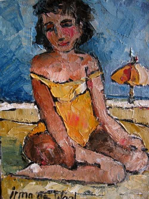 "Waiting for a friend" Original oil by IRMA DE WAAL.
