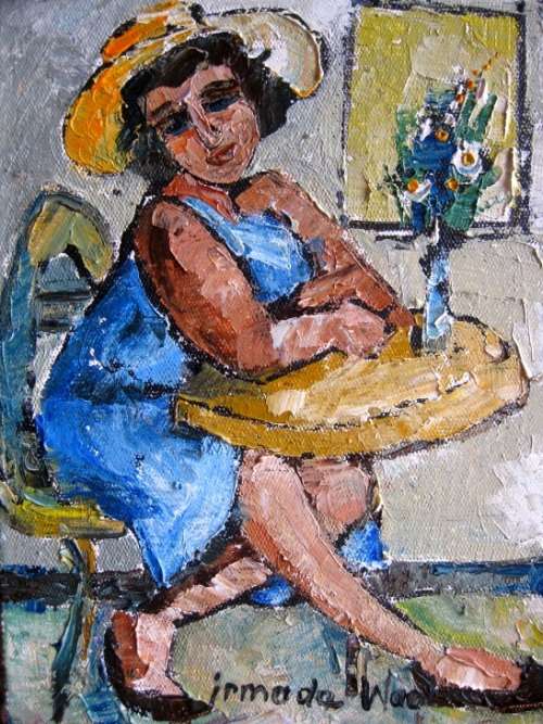 "Waiting for a friend" Original oil by IRMA DE WAAL.