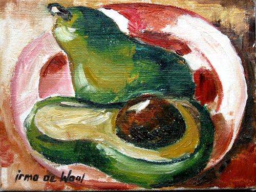 "Avos" Original oil by IRMA DE WAAL  Hang as is!!