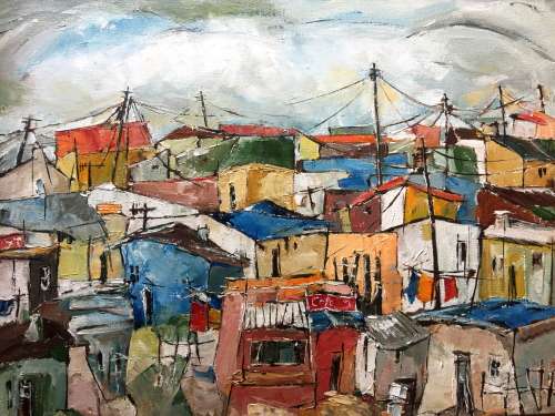 The Spaza Shop. Original Oil 500mm x 700mm!