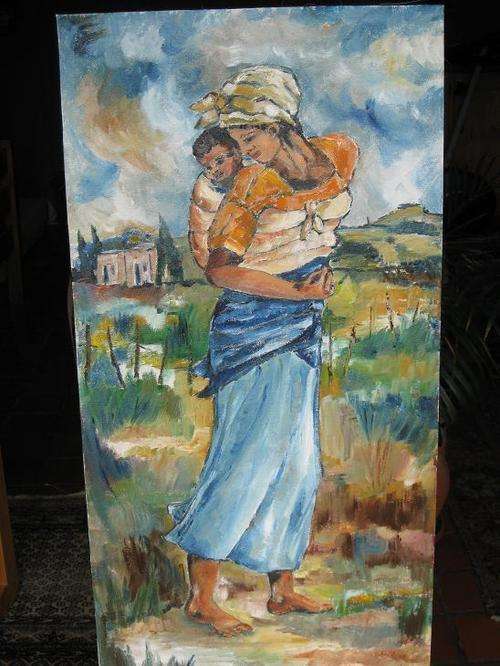 "Tula-tula" 800 x 400mm IRMA DE WAAL original oil painting