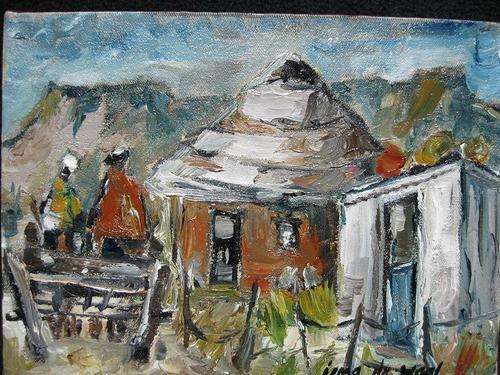 Donkey Cart " 200 x 150mm by IRMA DE WAAL